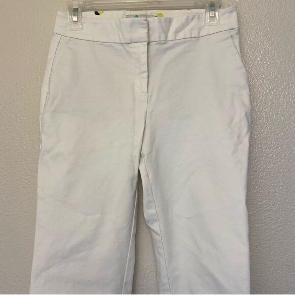 Boden White Chino coastal dress pants trouser slacks cropped mid rise 4R - Picture 2 of 13